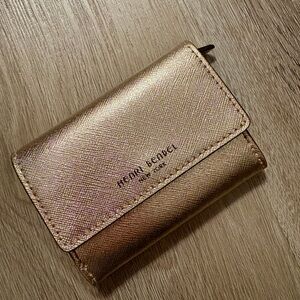 Henri Bendel Gold Wallet